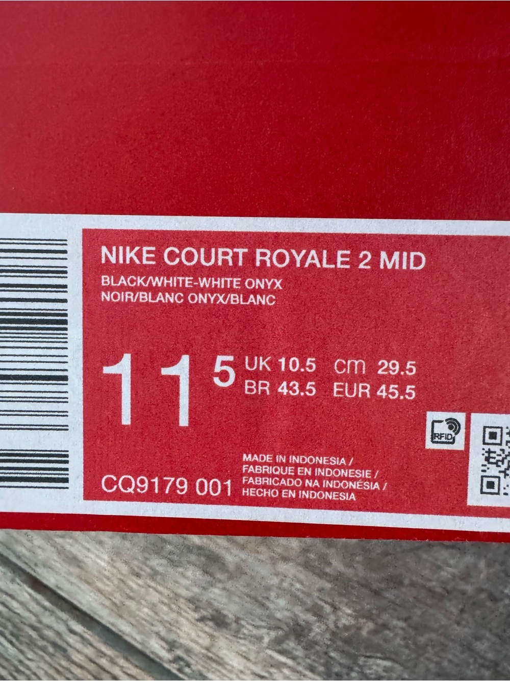 New Nike Court Royale 2 Mid "Black/White Onyx/White" Men's Shoe CQ9179 001 - Picture 7 of 7